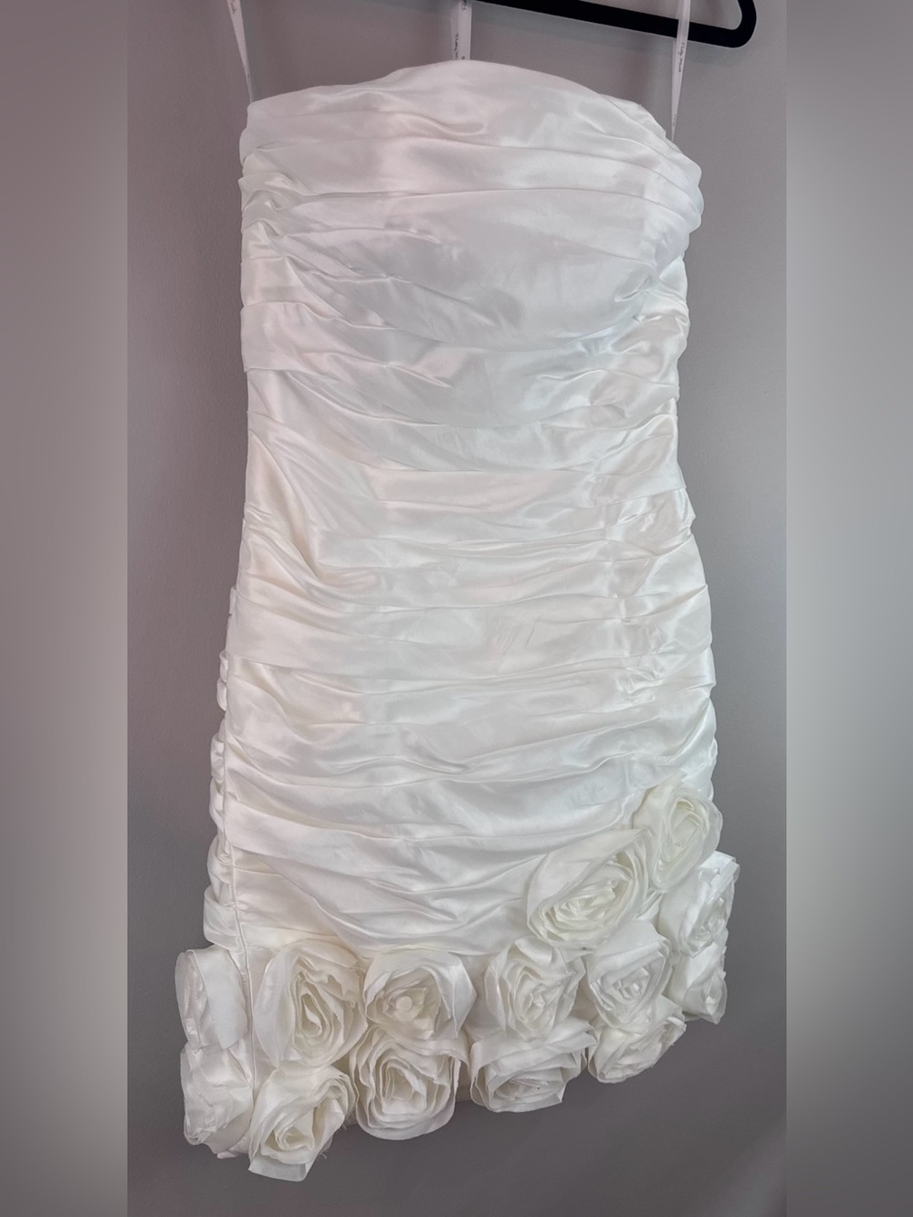 Vtg bride mini dress with flowers size 4 fits XS 2